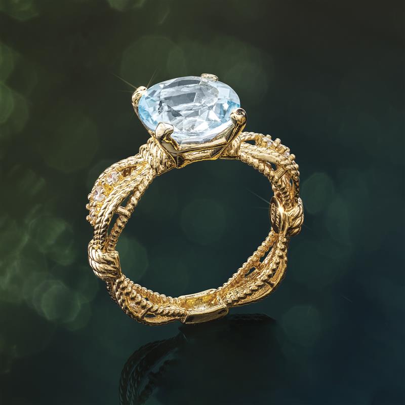 Gemma Bizantina Blue Topaz Ring
